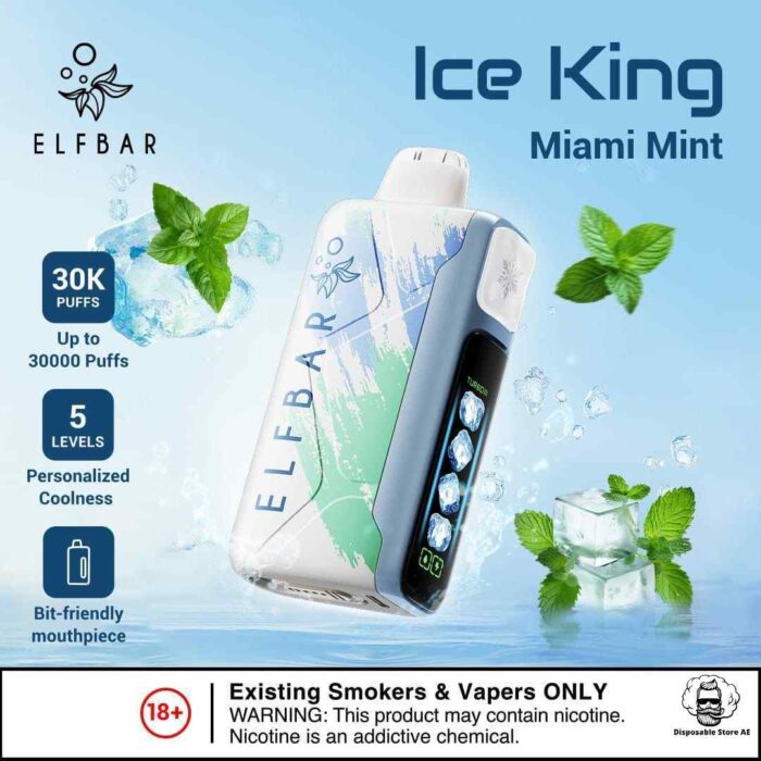 ELF BAR ICE KING 30000 PRICE IN DUBAI MIAMI MINT