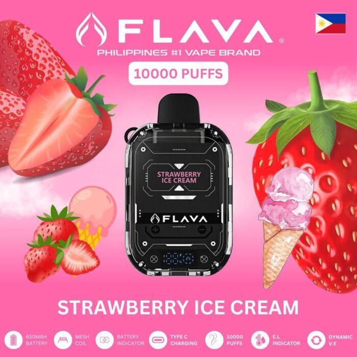 Flava Nimmbox 10000 Puffs STRAWBERRY ICE CREAM