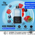 Geek Bar Ice Prince Upto 50000 Puffs 50mg Nicotine Disposable Blueberry Raspberry Ice