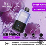 Geek Bar Ice Prince Upto 50000 Puffs 50mg Nicotine Disposable Grape Ice