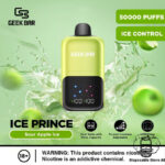 Geek Bar Ice Prince Upto 50000 Puffs 50mg Nicotine Disposable Sour Apple Ice