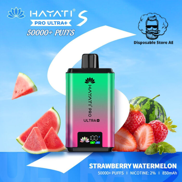 Hayati-Pro-Ultra-Plus-50000-Puffs-Disposable-Vape-Strawberry-Watermelon