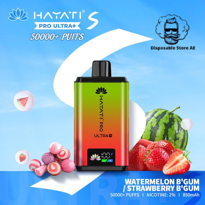 Hayati-Pro-Ultra-Plus-50000-Puffs-Disposable-Vape-WATERMELON-BGUM