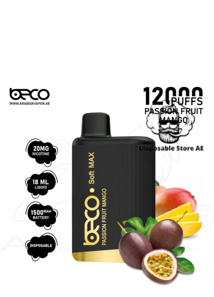 Beco Soft Max 12000 Puffs 20MG Nicotine Passion Fruit Mango