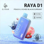 ELFBAR Raya D1 13000 Puffs 50mg Nicotine Peach Lychee Blackcurrant