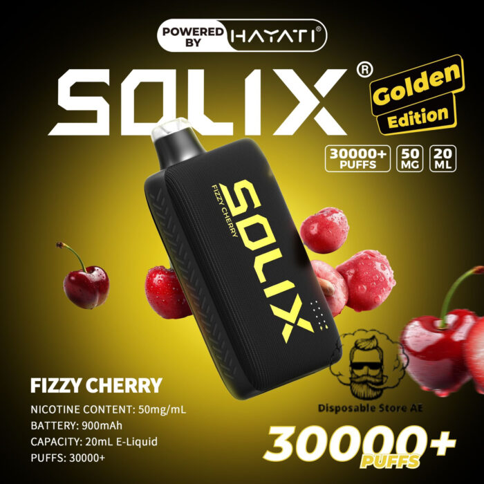 Hayati Solix 30000 Puffs 50MG Nicotine Disposable Vape Fizzy Cherry