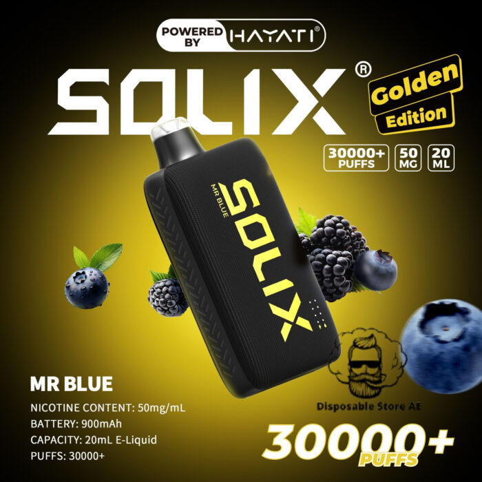 Hayati Solix 30000 Puffs 50MG Nicotine Disposable Vape Mr. Blue