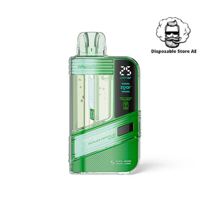 Zgar Supernova 30000 Puffs Disposable Vape 20mg Sour Apple Ice